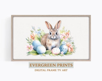 Easter Bunny Samsung Frame TV Art | Easter TV Art | Spring tv Art | Easter Bunny TV Art | Easter Egg tv Art | Animal tv Art | Flower tv Art