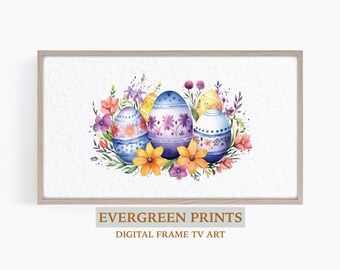 Easter Egg Samsung Frame TV Art | Easter Egg Art | Spring tv Art | Floral tv Art | Easter TV Art | Flower tv Art | Spring Flower tv Art