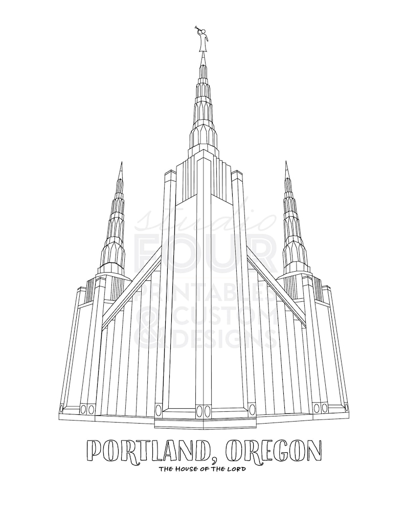 Lds Temple Outline Page Coloring Pages