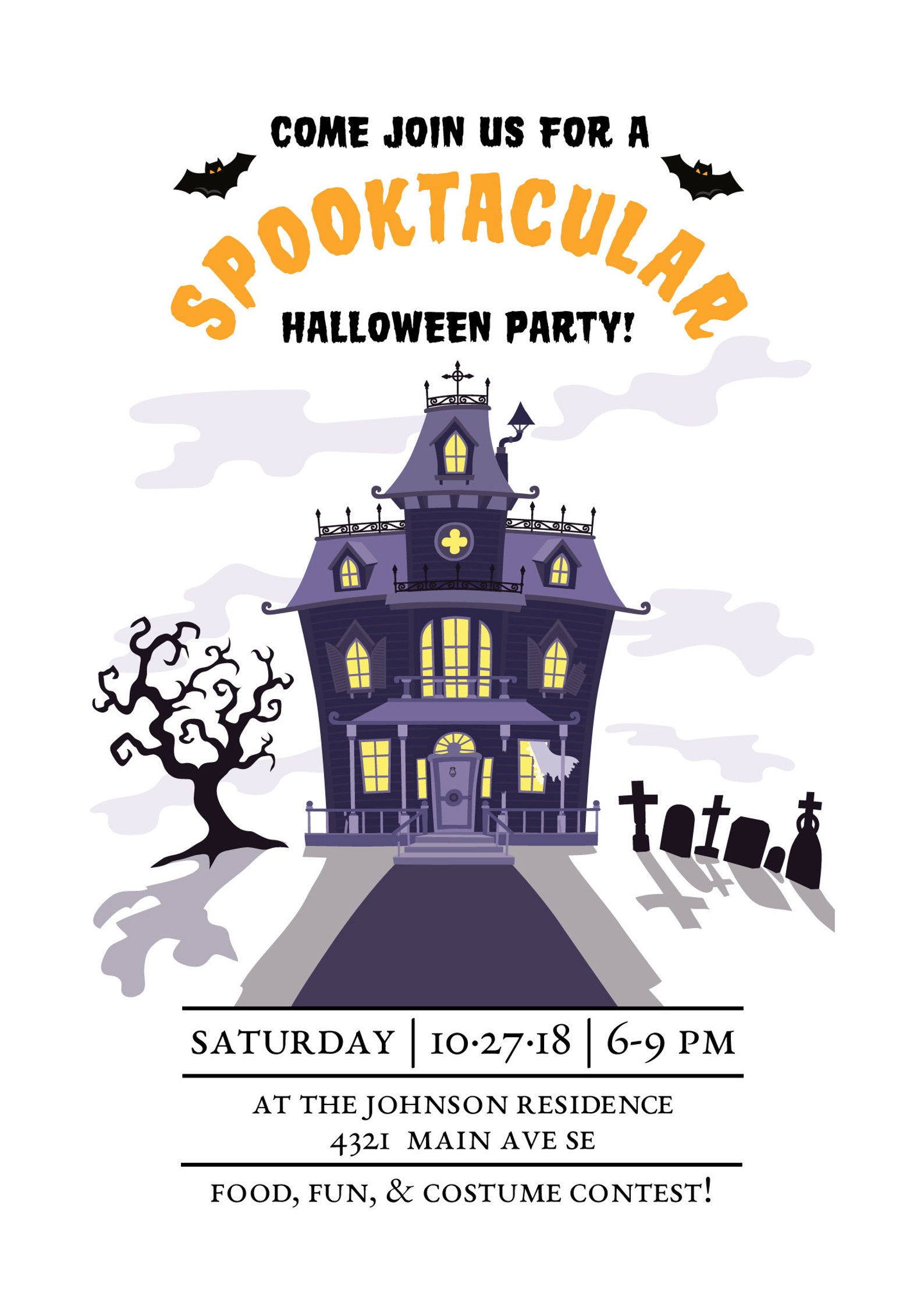 PRINTABLE 5x7 Custom Halloween Party Invitation Digital File - Etsy