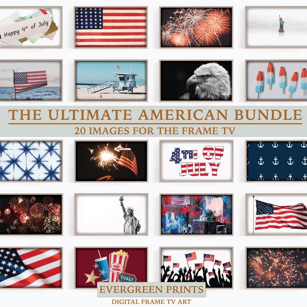 Samsung Frame TV Art America Bundle For 4th of July TV Art Patriotic TV Art Set of 20 tv Art Bundle For America