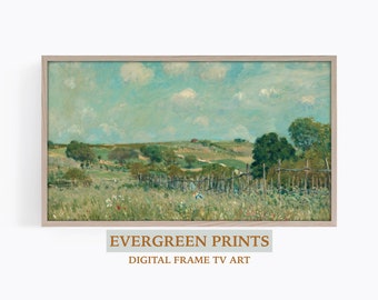 Vintage Landscape Painting Samsung Frame TV Art | Digital Frame TV Art | Vintage TV Art | Farmhouse Decor | Cozy Home Decor