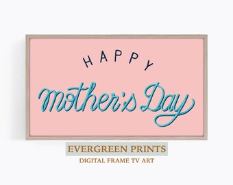 Happy Mothers Day Samsung Frame TV Art | Digital TV Art | Happy Mothers Day tv Art | Mom tv Art | Grandma tv Art | Mum tv Art | Pink tv Art