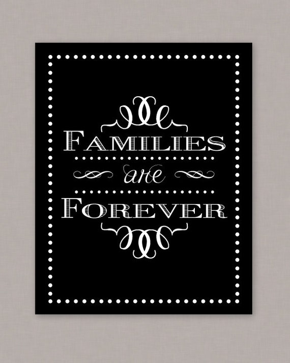 PRINTABLE 8x10 Families are Forever PDF digital