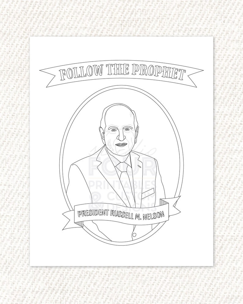 PRINTABLE President Russell M Nelson Follow The Prophet Etsy