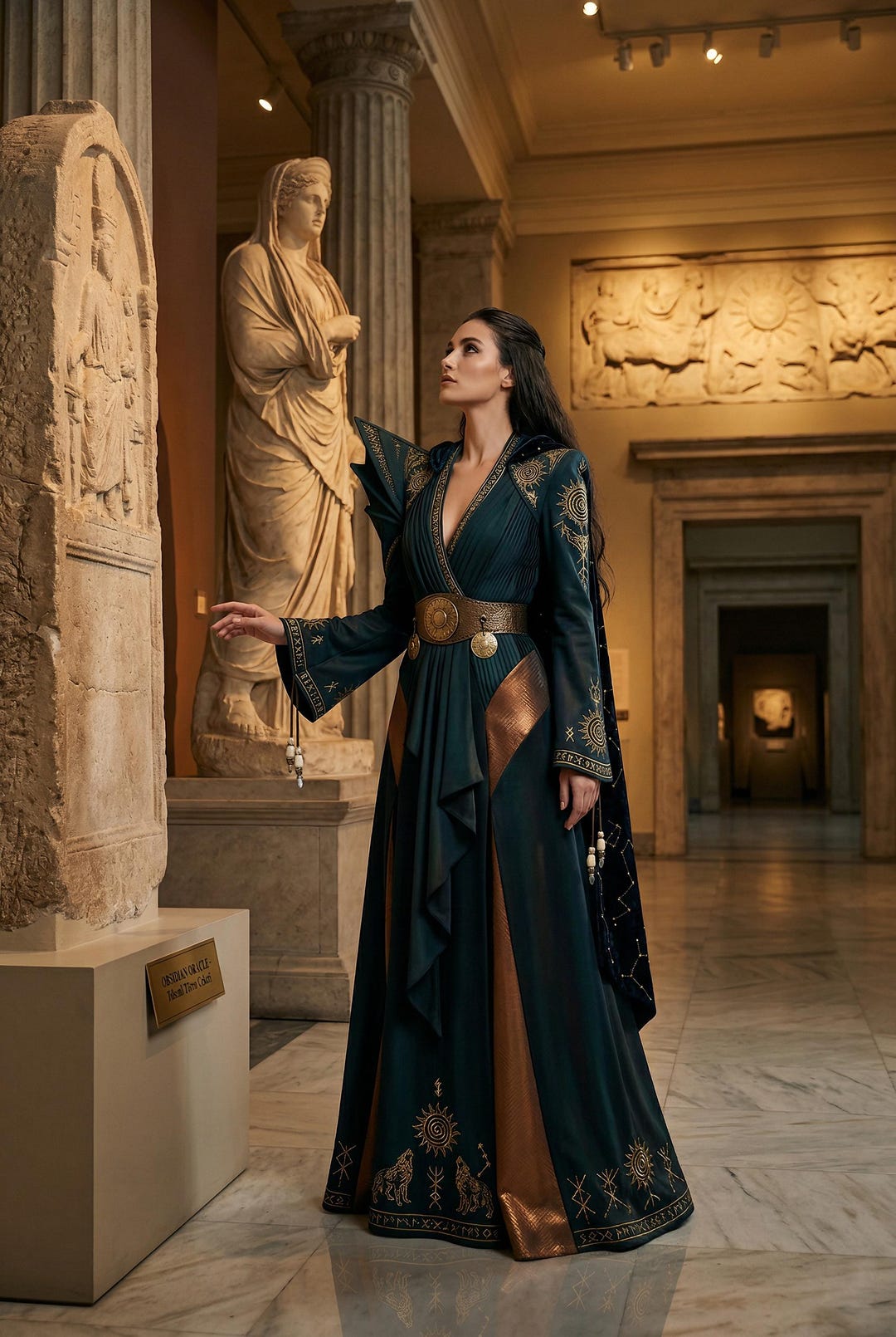 Obsidian Robe Obsidian Oracle Ceremonial Coat Sewing Pattern – Gothic Robe, Shamanic ...