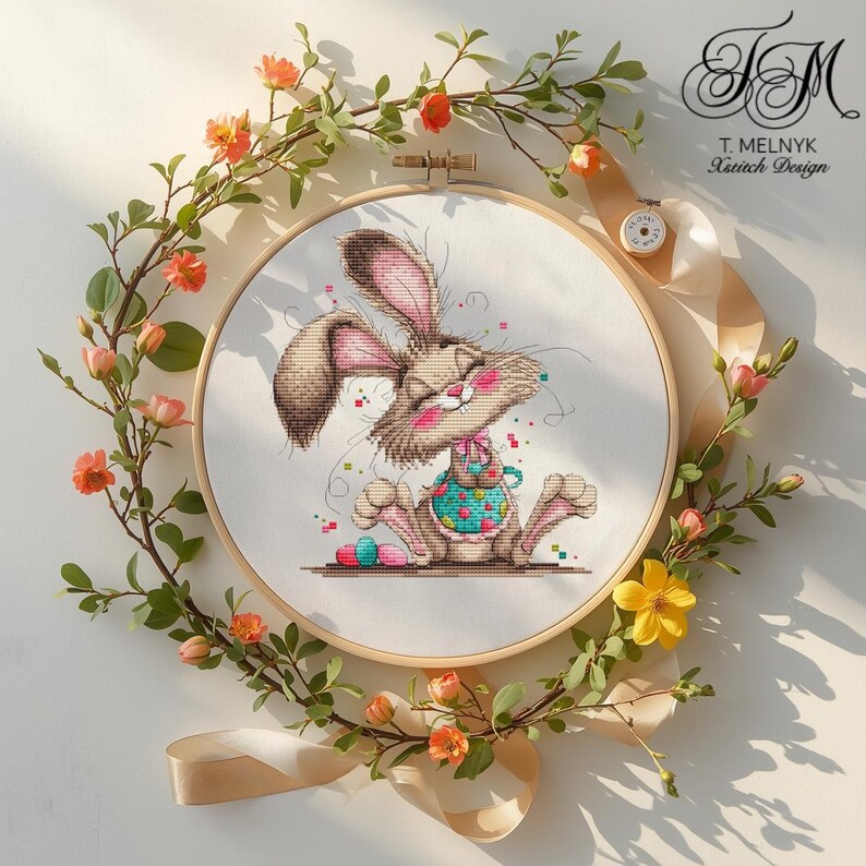 Funny Easter Bunny Cross Stitch Pattern Set PDF Download - Etsy