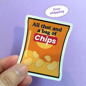 90s Nostalgia Bag of Chips Sticker | Retro Vinyl Decal