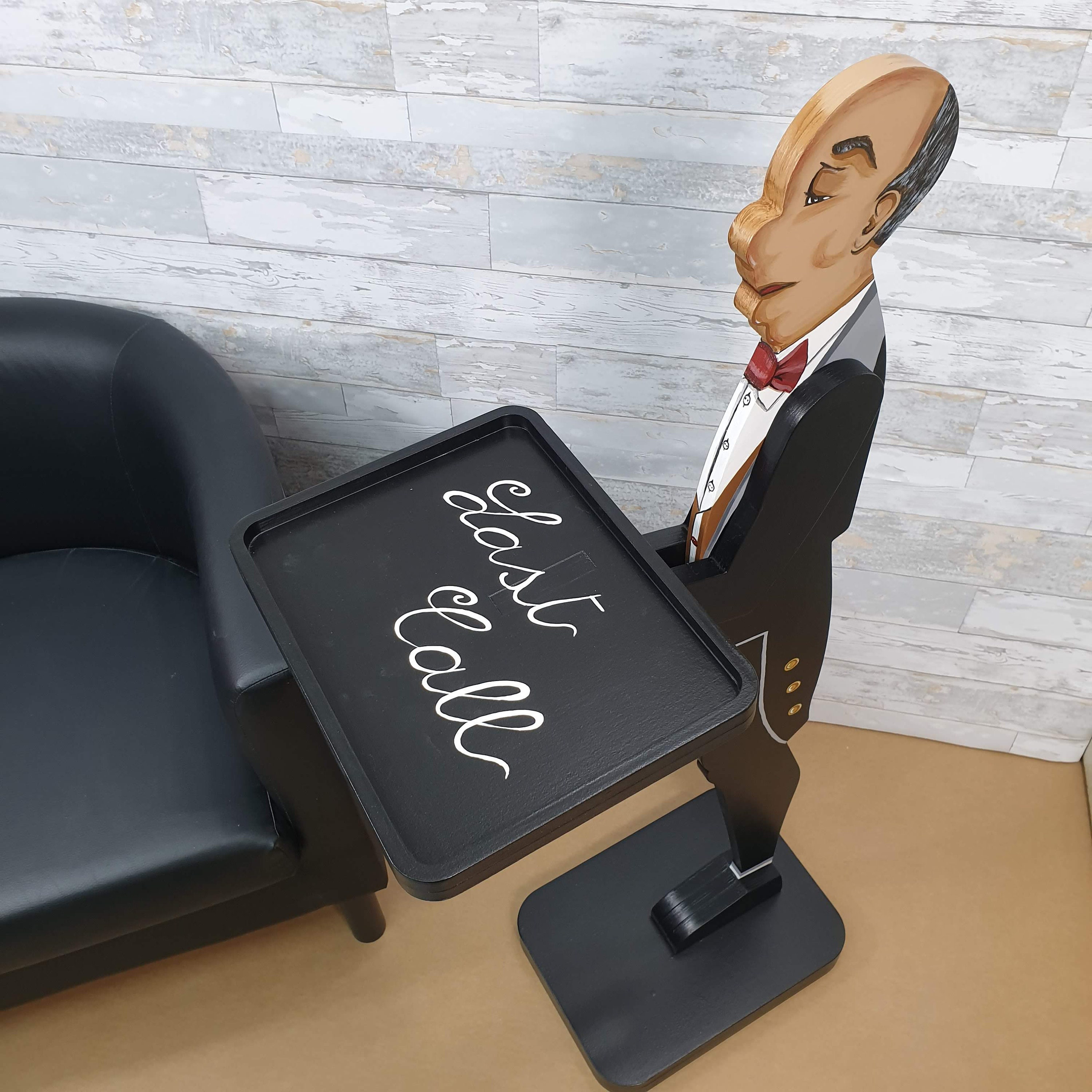 Novelty butler cheap side table