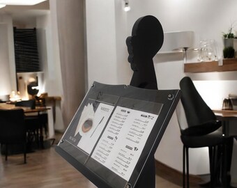 Bar menu holder Wooden stand-Wine list holder Silent waiter handmade Rustic Menu Decor-Restaurant Menu Display Sign board Bar accessory Gift