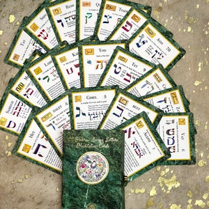 Carte dell'alfabeto ebraico, carte dell'alfabeto ebraico, flashcard ebraiche, alfabeto ebraico illustrato, ebraico per principianti, set regalo di lettere ebraiche.