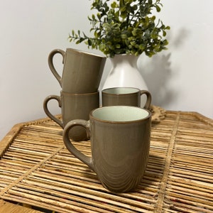 Set of 4 Dansk Plateau Khaki Coffee Mugs