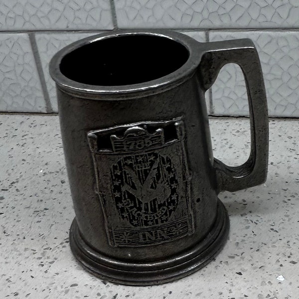 Lovely Vintage USA  Pewter Beer Mug -  Stein Blackbird Inn Napa Valley CA -  Tankard - Mug Stein Made in USA