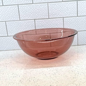 Vintage Pyrex Clear Cranberry Extra Large Nesting Bowl Pyrex 326