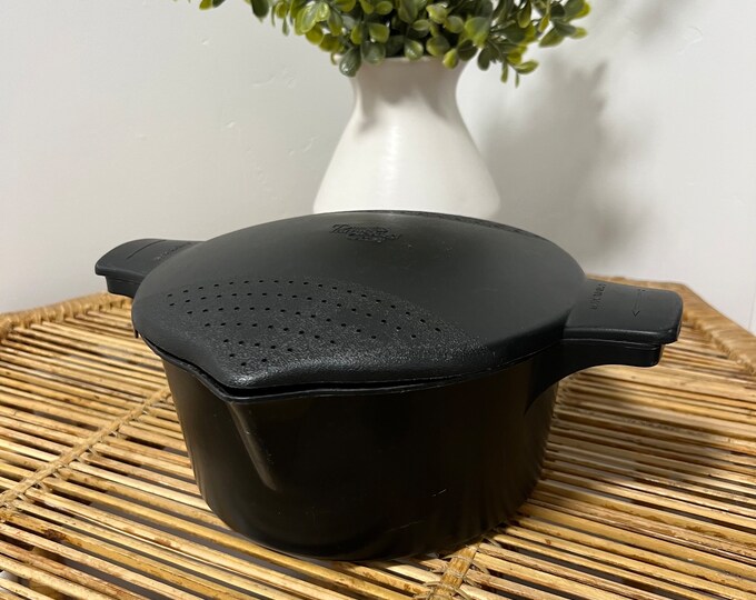 Pampered Chef Large Microwave Steamer Cooker 2778 Black 2 Qt Steamer Etsy