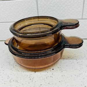 Vintage Amber Vision Ware Grab It Bowls - Amber - 1 - 24 OZ V-240