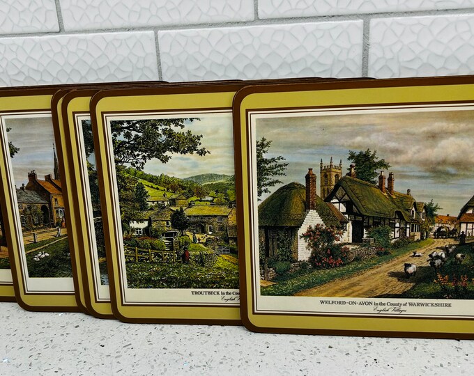 Vintage Pimpernel Traditional Placemats English Villages Set of 6 in