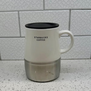 Vintage Starbucks 14oz Travel Mug 2004 Coffee tumbler ceramic stainless steel vintage