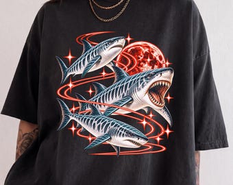 Shark Shirt, Retro Shark Tee, Vintage Shark Tshirt, 90s Graphic T-Shirt