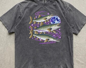 Gar Fishing Shirt, Vintage 90s Fish Graphic Tee, Retro Fishing T-Shirt