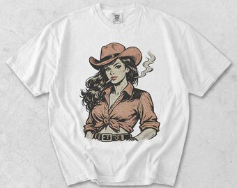 Vintage Cowgirl Graphic T-Shirt, Retro Western Comfort Colors Tee
