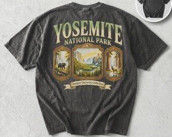 Yosemite National Park Vintage Graphic Tee, Comfort Colors Oversized Outdoor Shirt