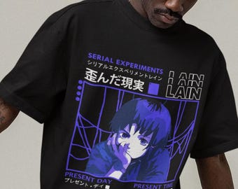 Unisex Serial Experiments Lain T-Shirt – Science Fiction Anime Graphic Tee, Cyberpunk