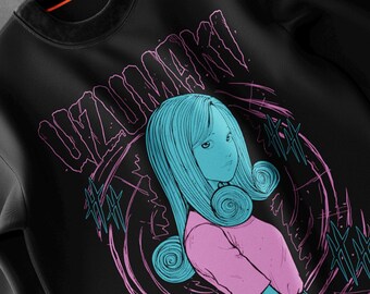 Unisex Horror Manga Creepy Girl T-Shirt, Dark Gothic Anime Tee