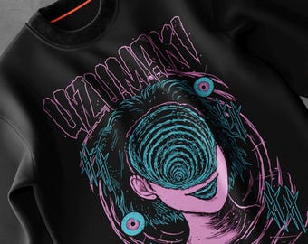 Unisex Horror Manga Creepy Girl T-Shirt, Dark Gothic Anime Tee