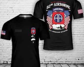 Custom Name  Paratrooper 82nd Airborne Division Military 3D T-Shirt, Sweatshirt, Hoodie