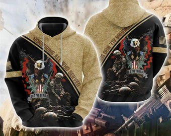 US Veteran Graphic 3D America Soldier Hoodies For Men Clothes Animal USA Flag Eagle T-Shirt, Sweatshirt, Hoodie