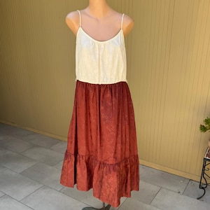 Vintage Prairie Tiered Summer Dress by The Hirsh Girl Women&#39;s Size 8