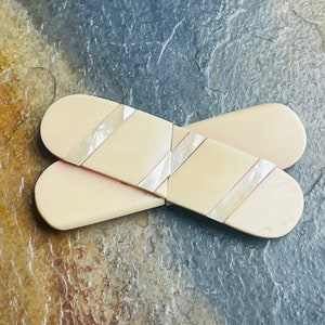 Art Deco Bakelite Buckle Mother of Pearl Inlay Vintage Belt Buckle