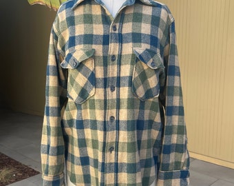 Vintage Overdyed Renewal Checked Flannel Shirts Long Sleeved XS,S,M,L,XL,XXL 