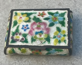 Boîte à bibelots japonaise en émail cloisonné de l'ère Meiji