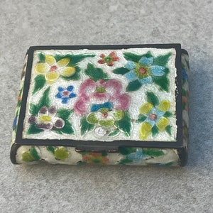 Cloisonné Trinket Pill Box - Antique
