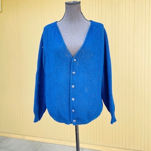 60s Wool Cardigan Vintage Blue Sweater The Broadway