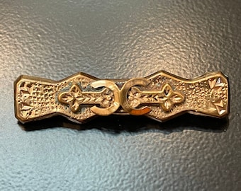 Broche antique de barre d’or victorienne
