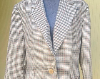 Missoni Houndstooth Women's Blazer Vintage 80s Jacket 14