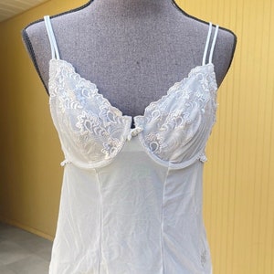 Gray Lace Underwire Camisole Sheer Cami Bra Top by Skin To Skin M