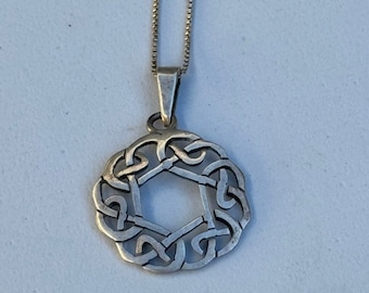 Sterling Celtic Knot Pendant Silver Necklace