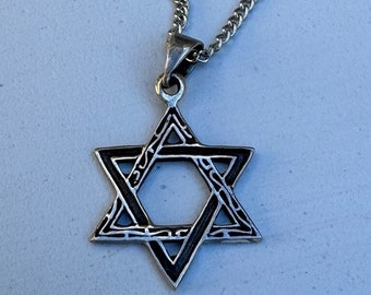 Sterling Star of David Pendant Silver Necklace