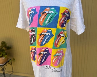 1989 Rolling Stones North American Tour Vintage Band T-Shirt Large