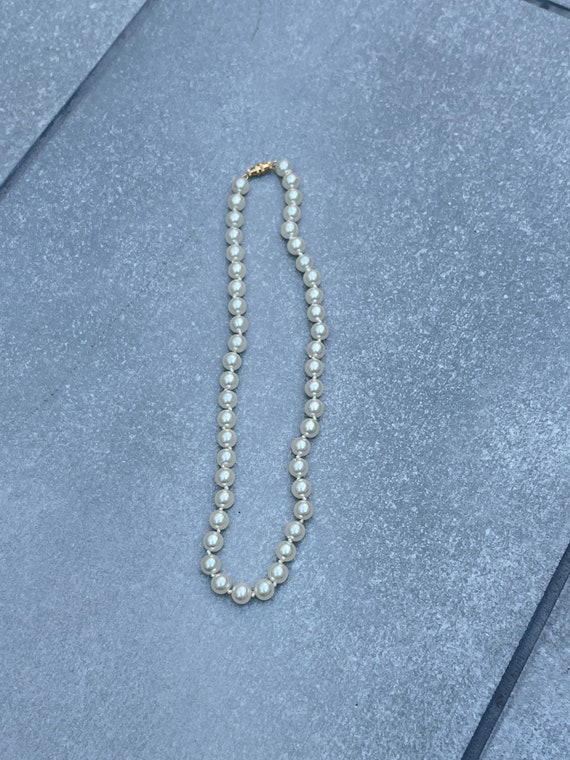 Knotted Pearl Vintage Necklace Faux Pearl Choker … - image 3