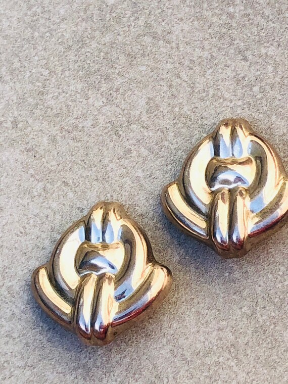 Taxco Sterling Silver Vintage Clip On Earrings Si… - image 5