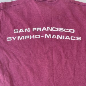 Sympho-Maniacs SF Orchestra Russell Athletic T-Shirt Vintage 80s Small