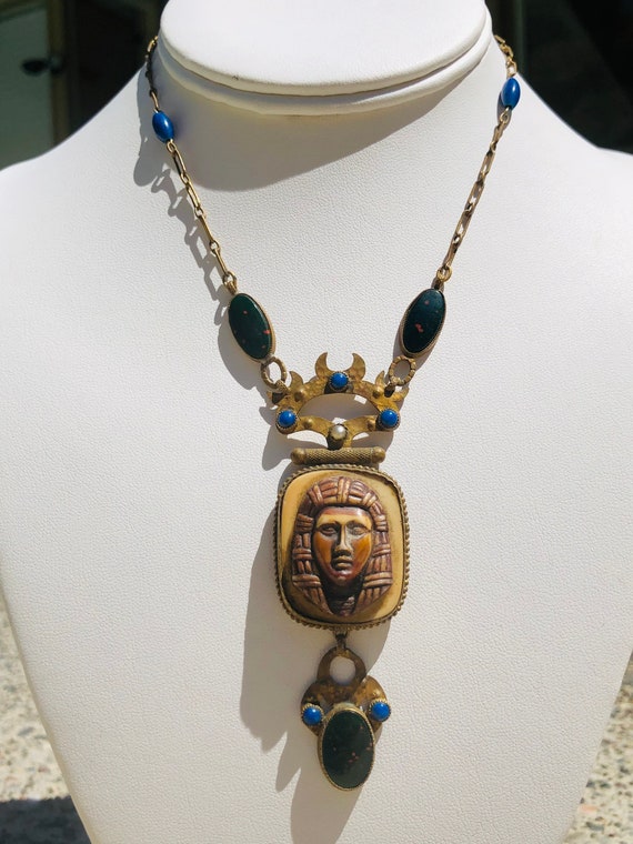 Pharaoh Egyptian Revival Vintage Necklace