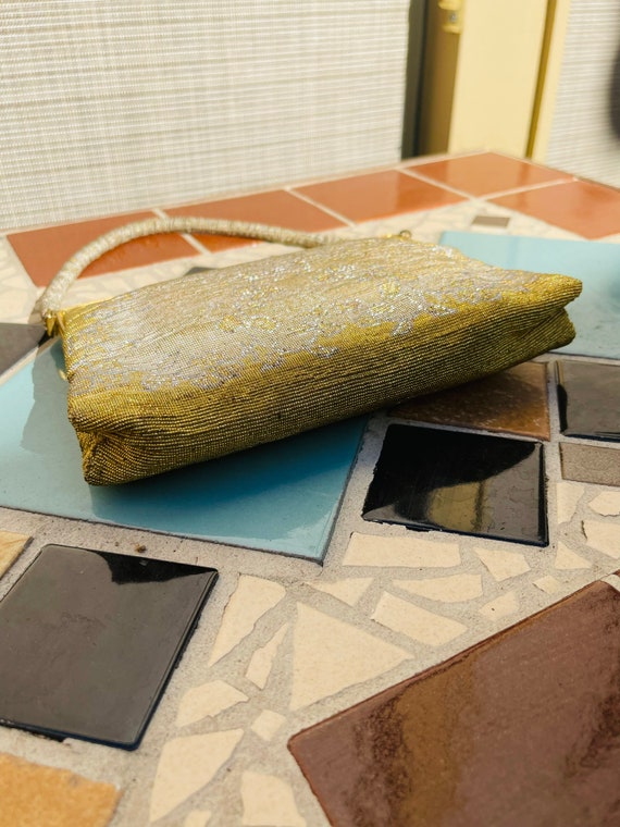 Jorelle Bags Vintage Gold Beaded Handbag Purse Ma… - image 7