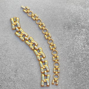 2 Gold Link Trifari Vintage Bracelets