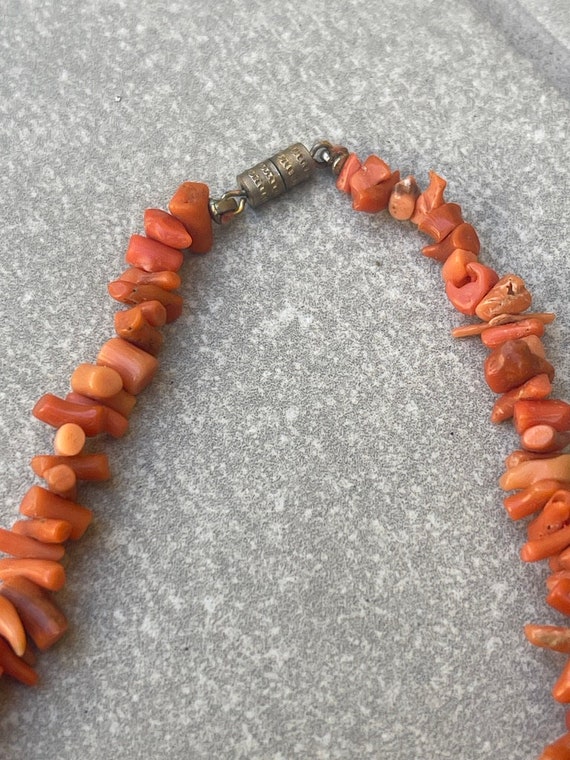 Natural Red Coral Branch Necklace - image 4